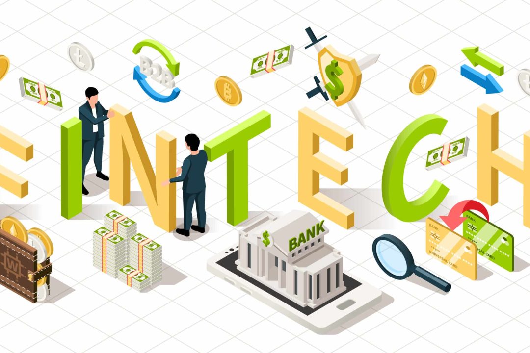 Fintech Isometric Text Composition